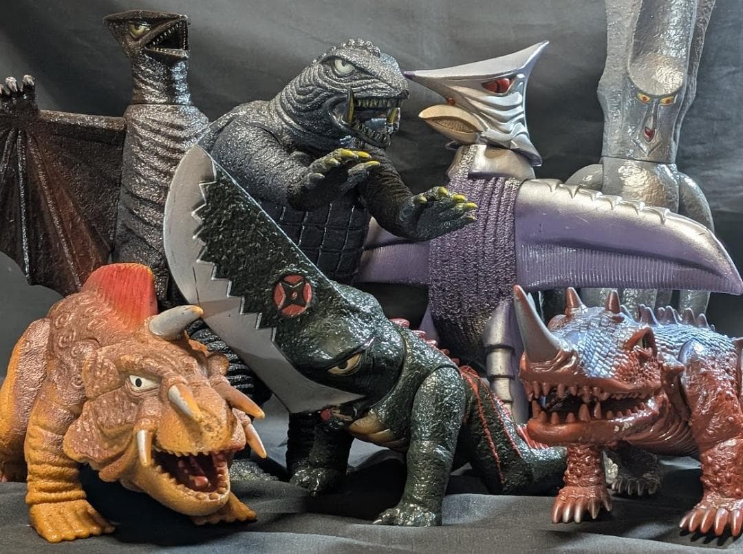 昭和ガメラ＆対戦怪獣（バンダイ）ソフビフィギュア コンプリート７体セット