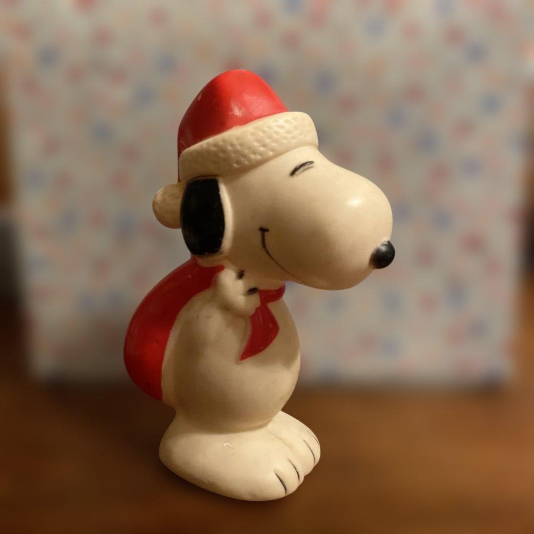 1966's スヌーピー サンタフィギュア　ソフビ