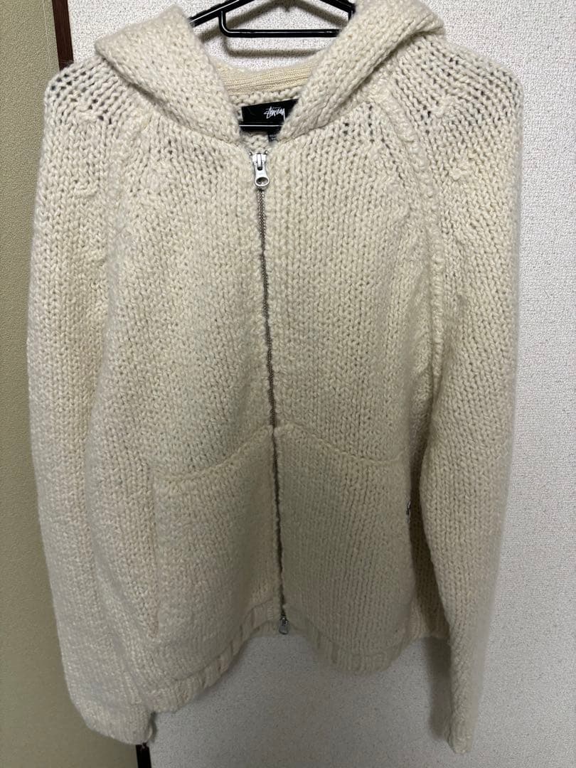トップス stussy CHUNKY KNIT ZIP HOODIE