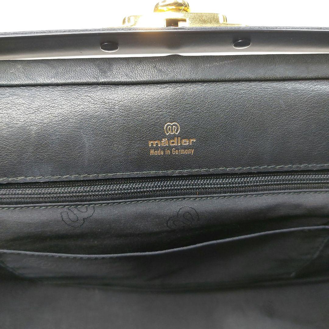 madler マドラー　ハンドバッグ ダレスバック　本革　レザー　ブラック
