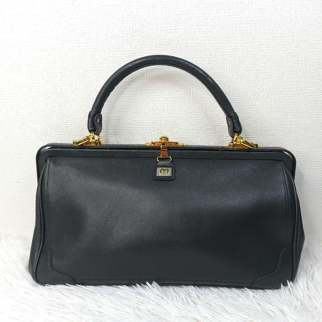 madler マドラー　ハンドバッグ ダレスバック　本革　レザー　ブラック