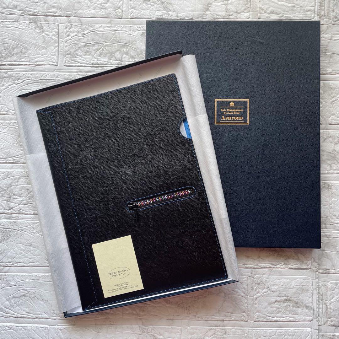 送料込み ASHFORD アシュフォード ソフトレザーファイル レインボーブリス