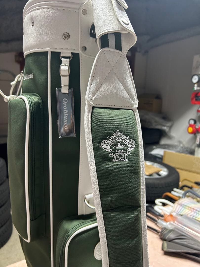 レアな美品Orobianco キャディーバッグ グリーン/ホワイト