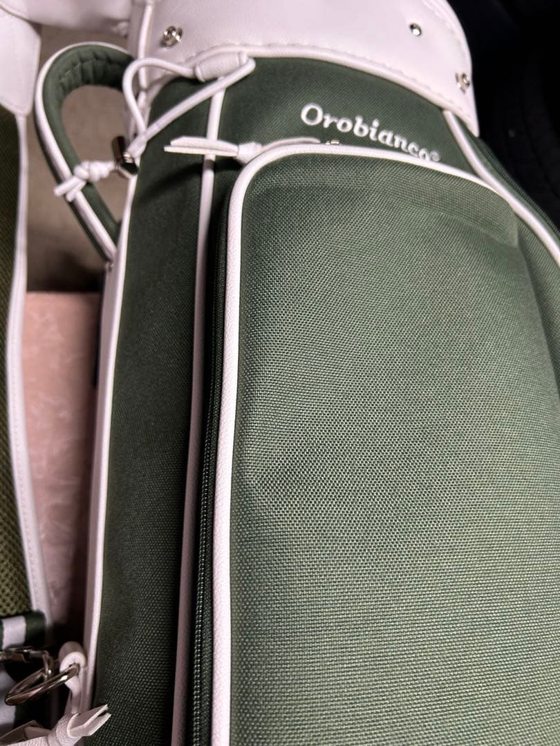 レアな美品Orobianco キャディーバッグ グリーン/ホワイト