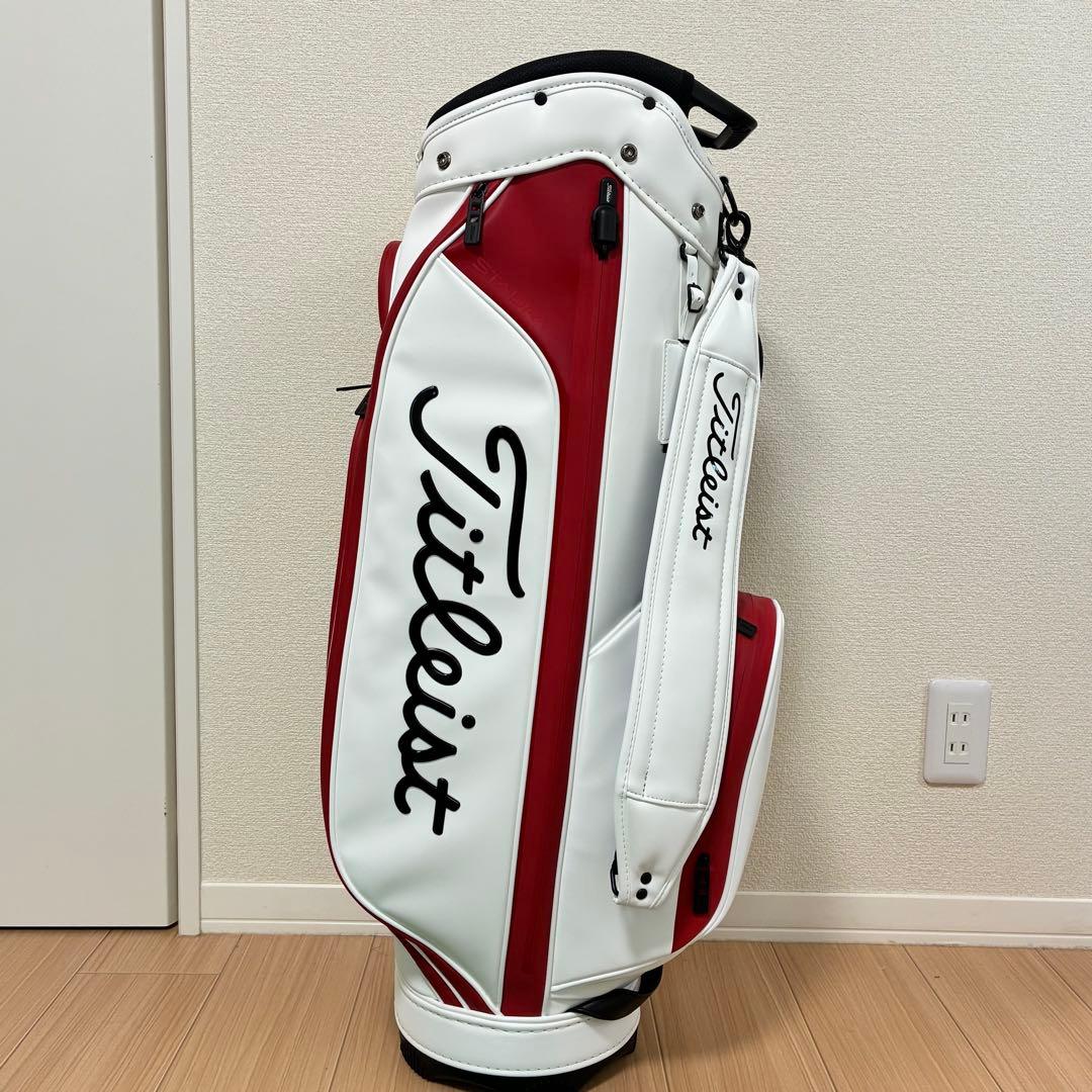 ★新品未使用★Titleist タイトリストキャディバッグ ホワイト/レッド
