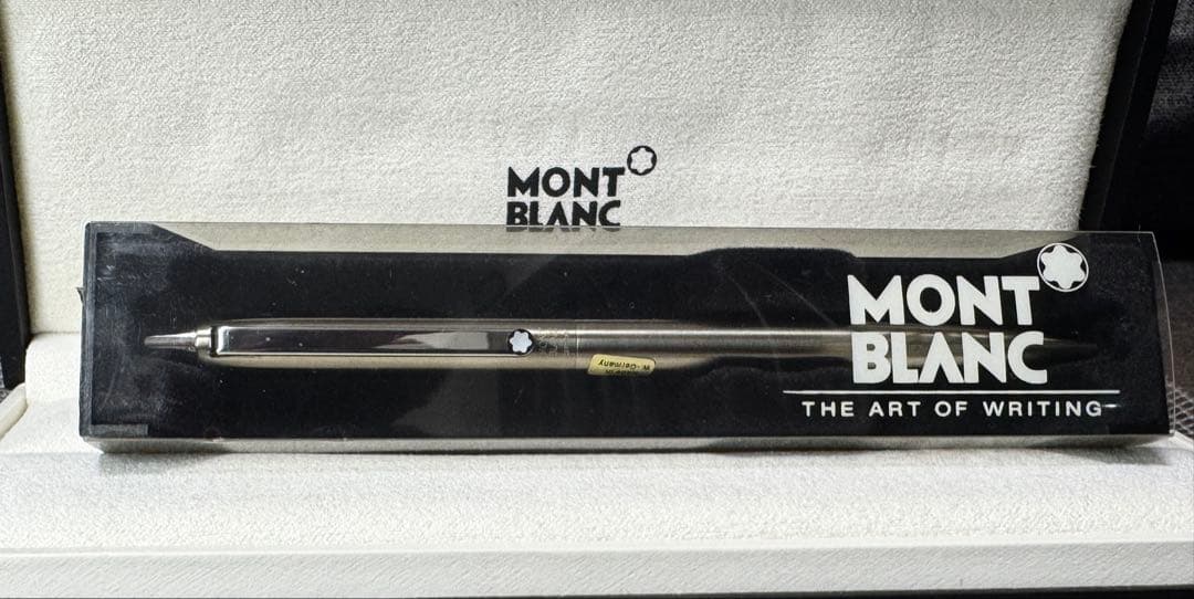 【新品未使用】MONT BLANC シルバーボールペンスリムライン