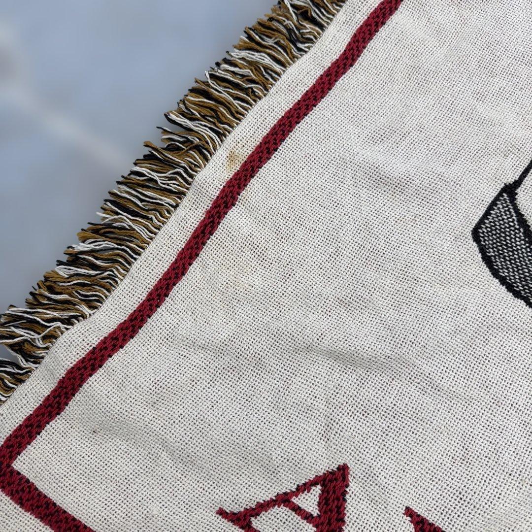 デッドストック　キャンベルスープ　マルチカバー　ソファカバー　ラグ184x127