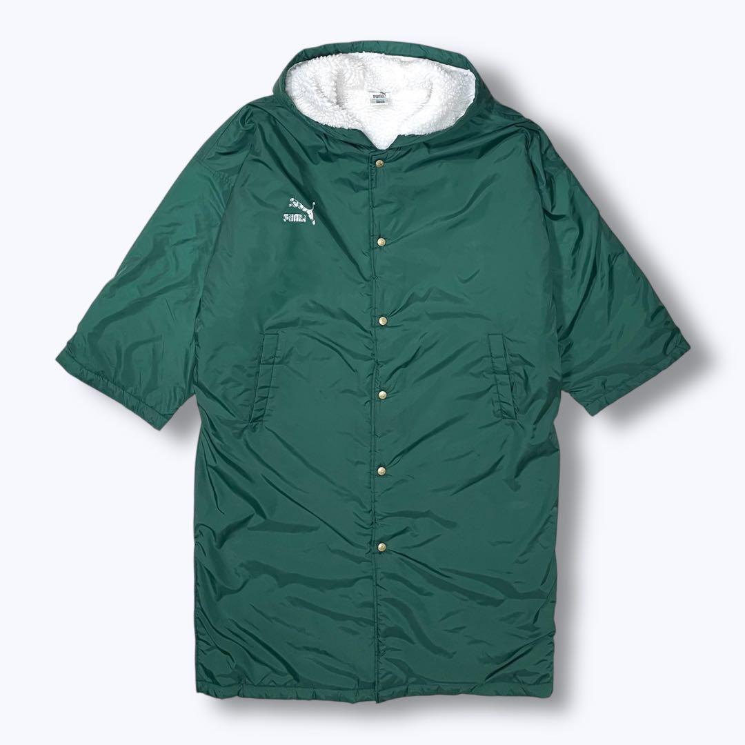 90s PUMA ベンチコート 裏ボア 緑 読売 ヴェルディ川崎 三浦知良 カズ