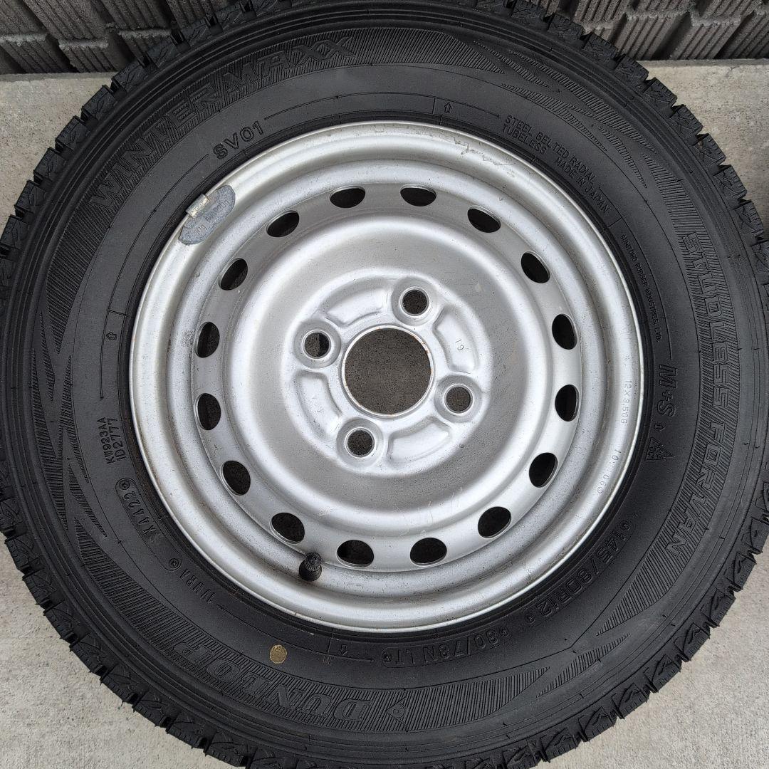 バリ山！ダンロップ スタッドレスタイヤ ミニキャブ 22年製 145/80r12