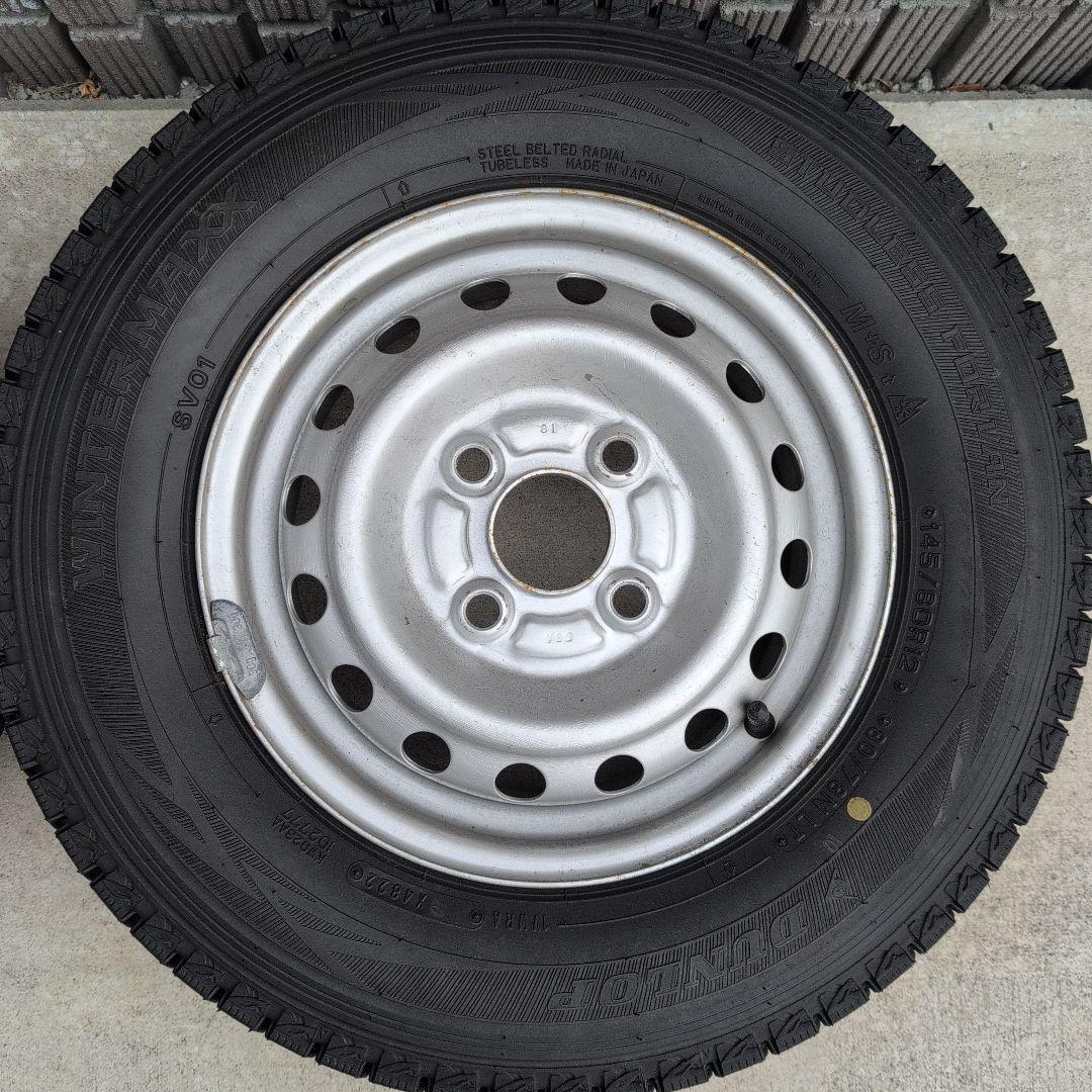 バリ山！ダンロップ スタッドレスタイヤ ミニキャブ 22年製 145/80r12