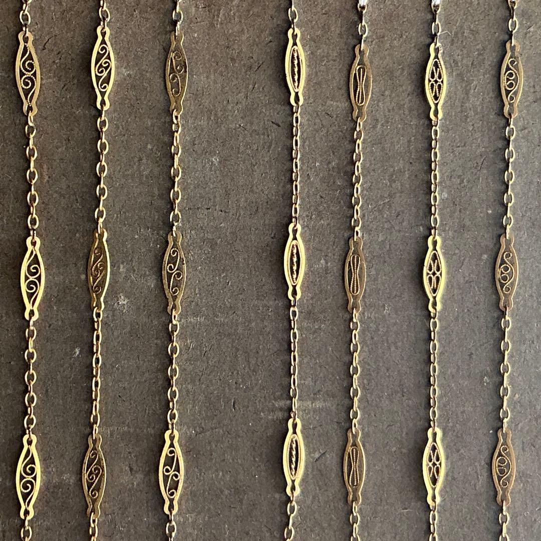＊希少＊　フランスアンティーク　フィリグリーチェーン　ジュエリー　サンプル　見本