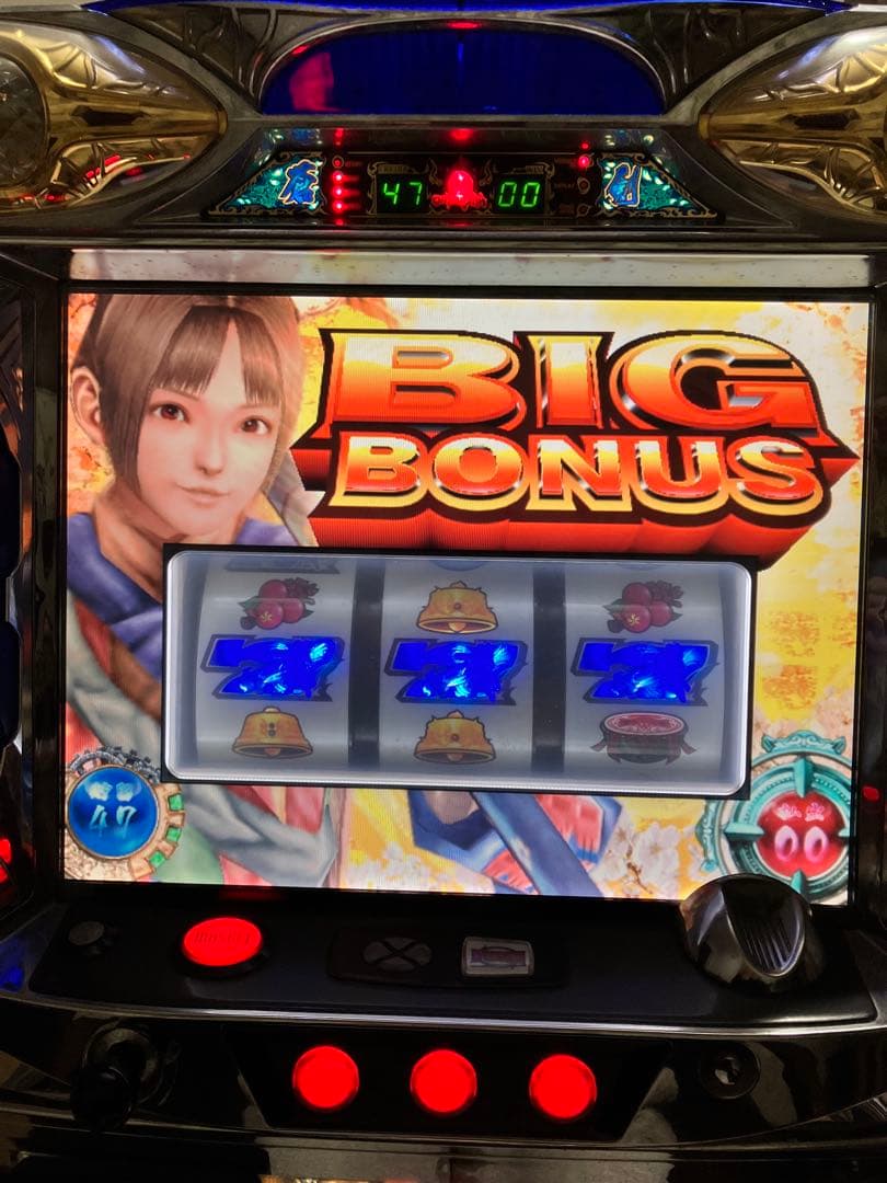 パチスロ実機　新鬼武者Z 不要機、カウンター付き