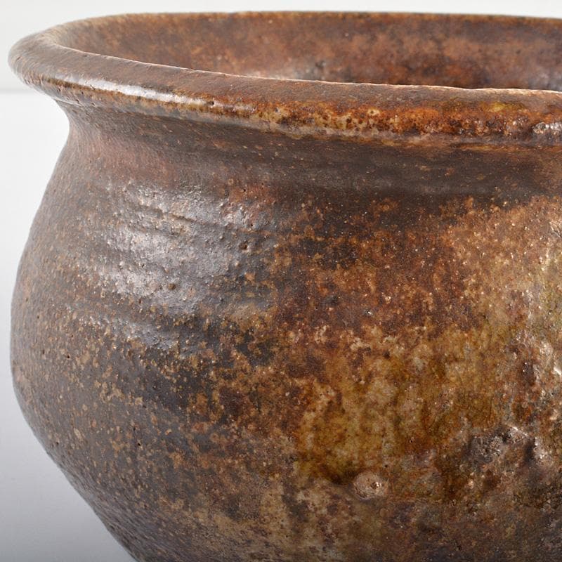 茶道具　伊賀焼　古伊賀　建水　時代箱　M　R7012