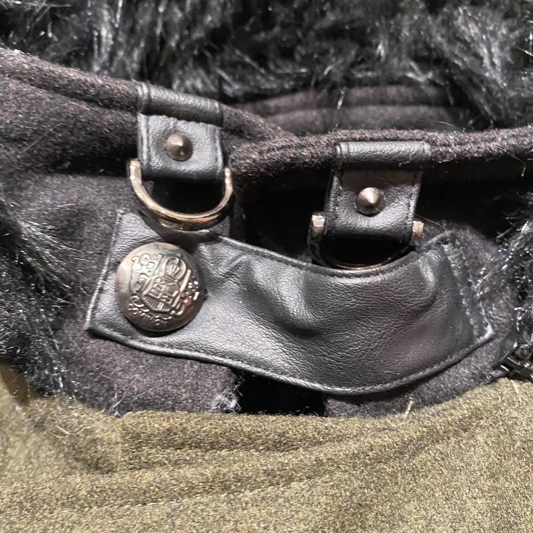 SEXPOT v系 ダブルジップ ベルトギミック ウール フード付きロングコート