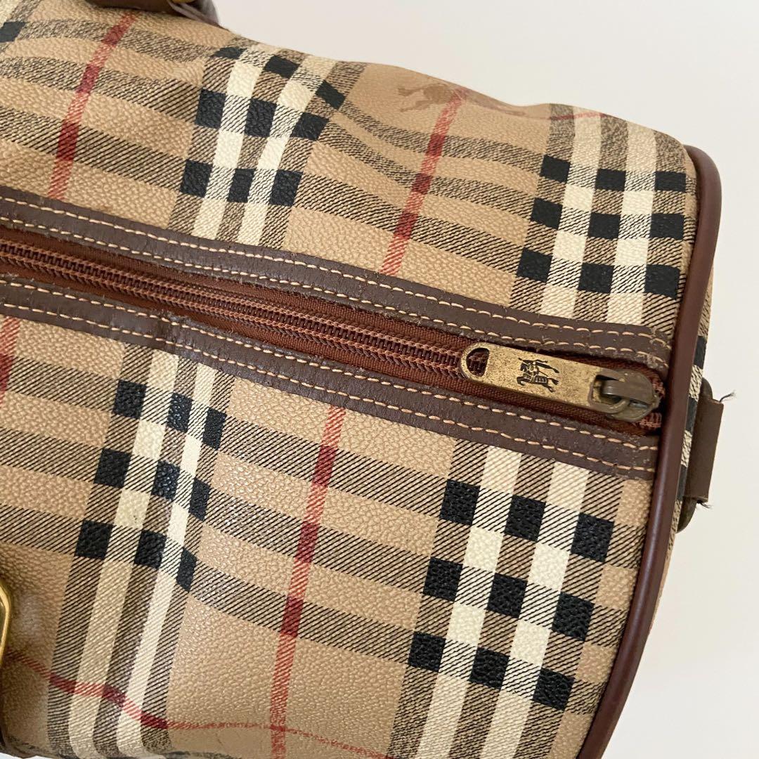 外観美品　BURBERRYS ボストンバッグ　PVC ノバチェック　大容量