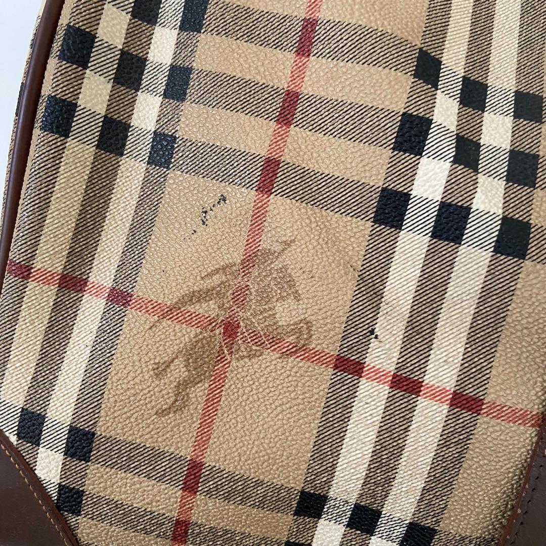 外観美品　BURBERRYS ボストンバッグ　PVC ノバチェック　大容量