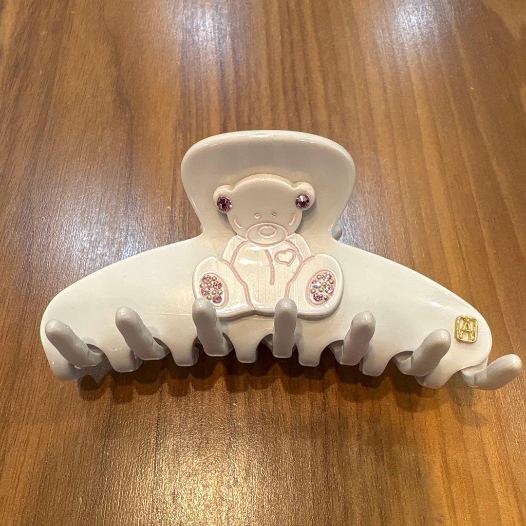 美品　巾着付き　アレクサンドルドゥパリ　Mサイズヘアクリップ アイボリー