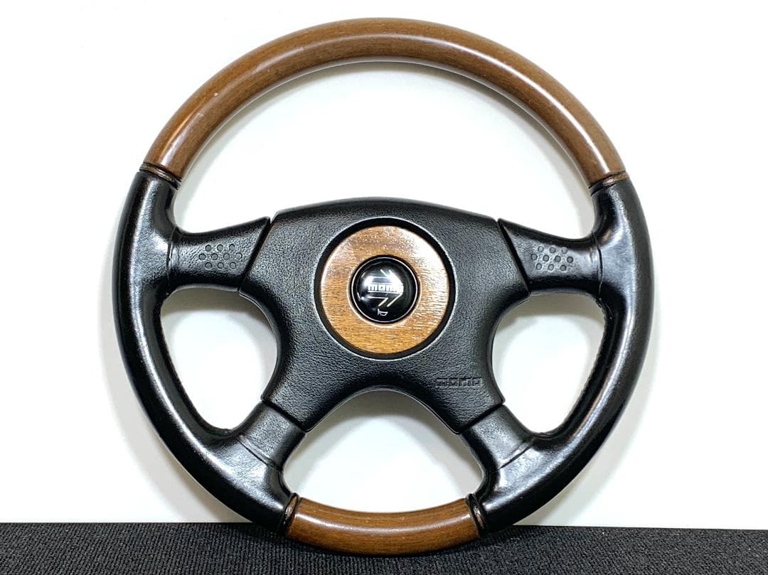 モモ オリンピック 3 ステアリング 35Φ 希少モデル ウッド レザー 当時物