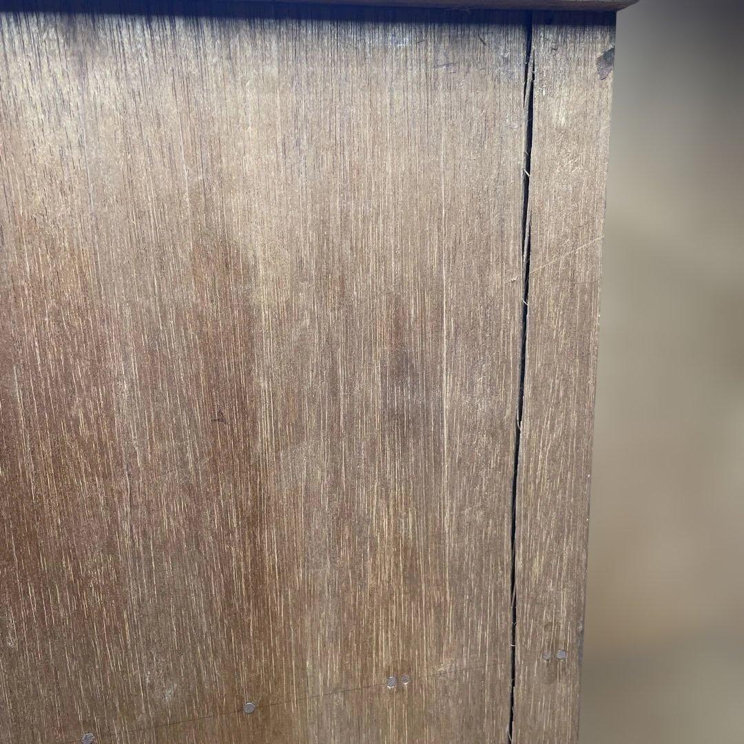 レトロ　木製　金庫タンス　鍵付き　2列3段　引き出しタンス　収納