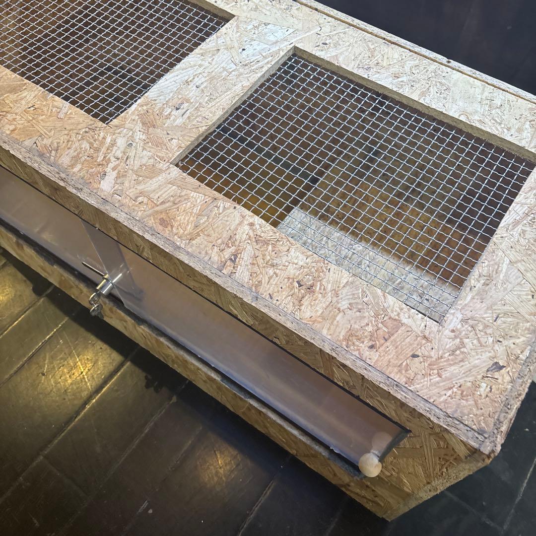 大型OSBボード飼育ケージ　爬虫類　リクガメ 鍵付き