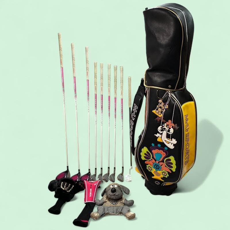 MU SPORTS エムユースポーツ ゴルフクラブ付き キャディバッグ 5分割