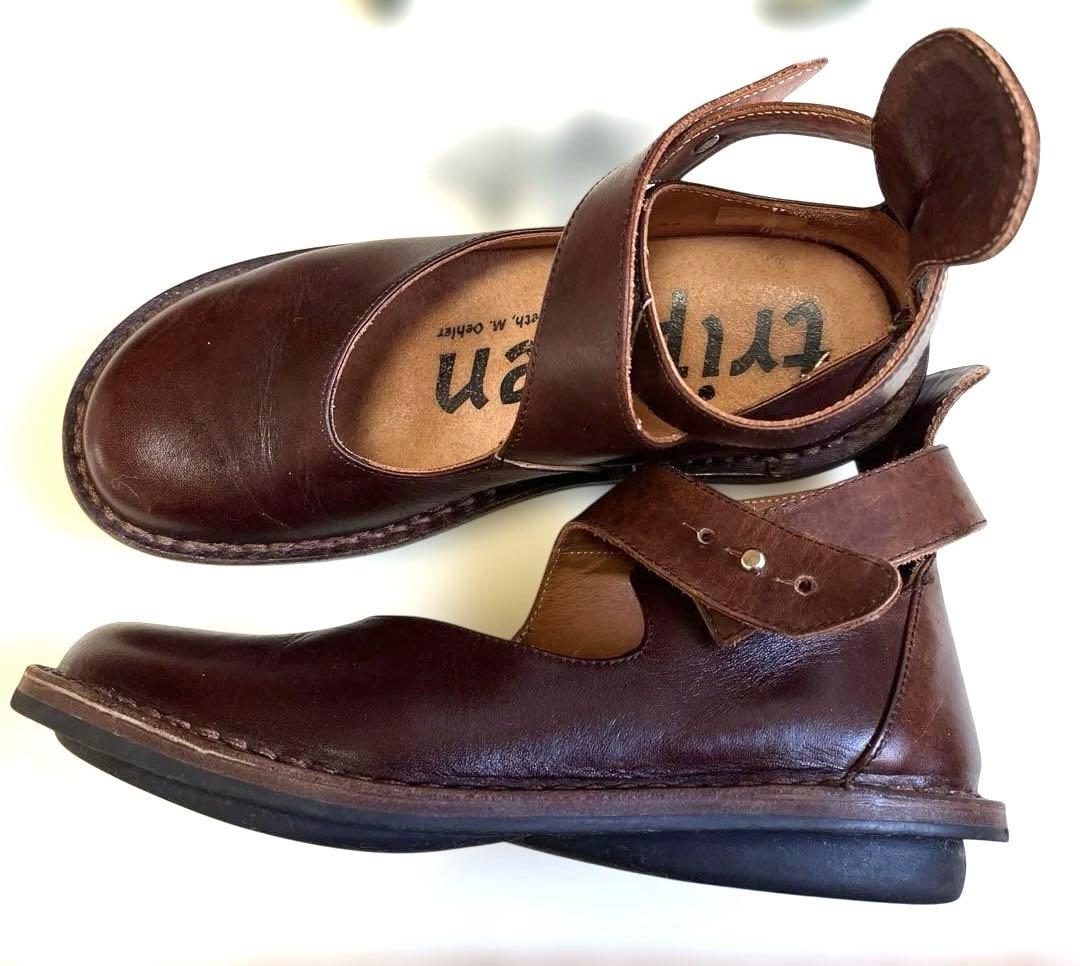 トリッペンtrippen VIVIENNEクロスストラップシューズ　38 茶色