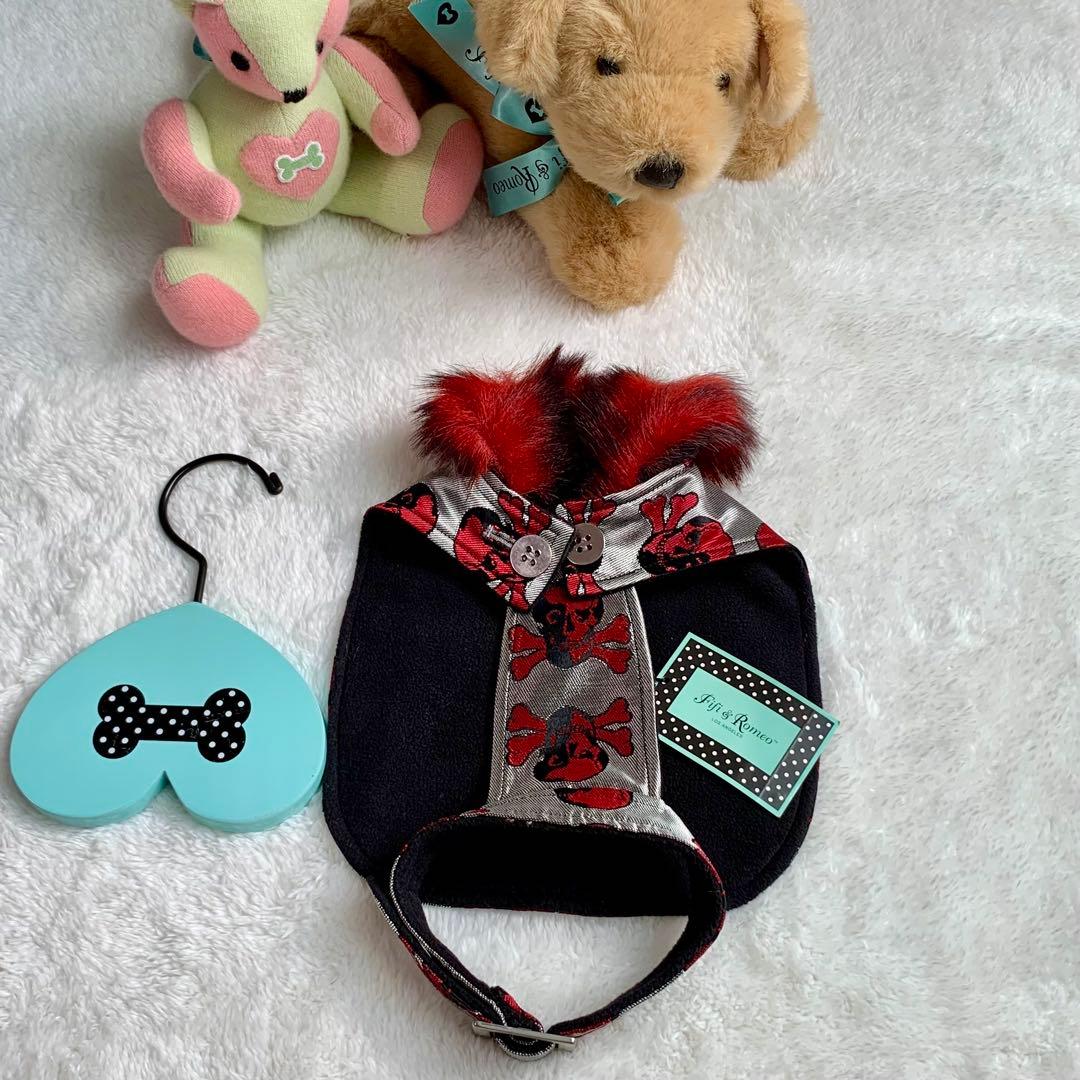 未使用Fifi&Romeoハンガー付きスカル刺繍ファードクロ防寒コート日本製