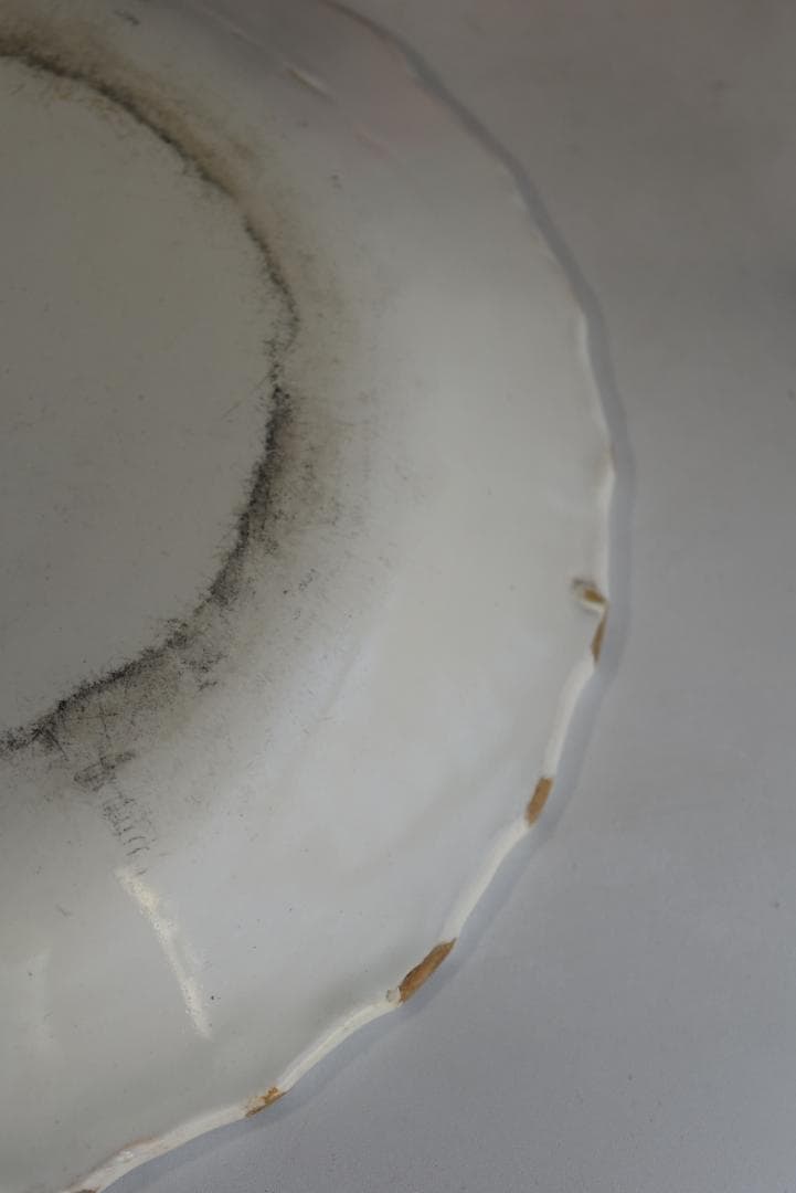 あんみつ姫さま専用　眺めの良いインディゴ花文皿　アンティーク　西洋民藝