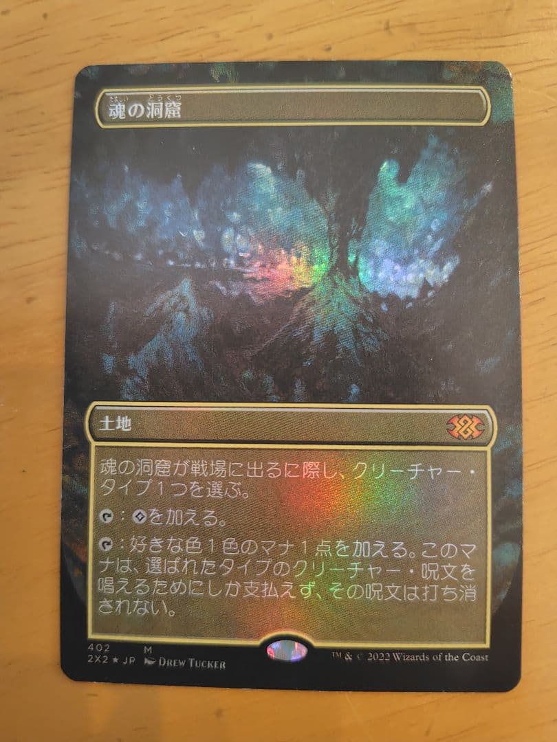 【ボーダレスFoil】魂の洞窟　ダブルマスターズ2022　日本語　MTG