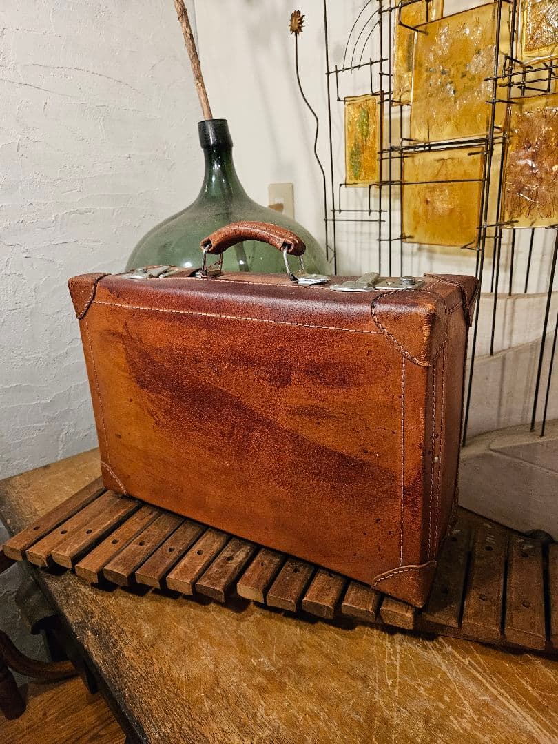 ノリさま専用　トランク　スーツケース　ミニ　ティスプレイ　レザー　昭和レトロ