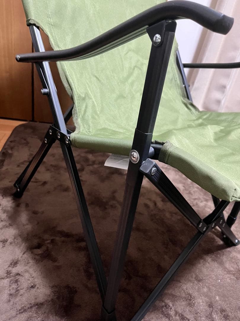 アウトドア用ハイバックチェア2脚とテーブルセット