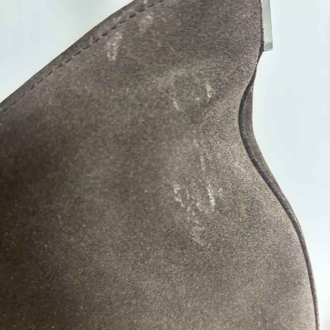 GUCCI 濃茶　バックスキン　バンブーバッグ