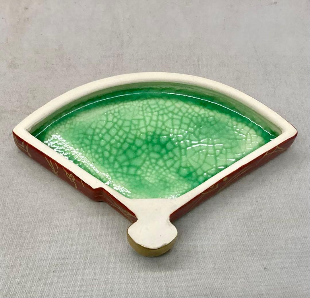 B565s 「開扇文 香合」橋本永豊造　共箱　鴛鴦　花散し　香道具　茶道具