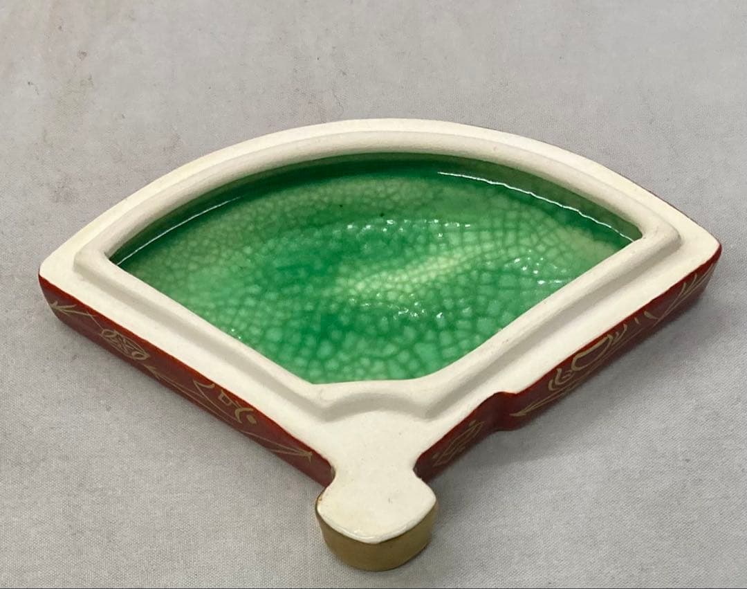 B565s 「開扇文 香合」橋本永豊造　共箱　鴛鴦　花散し　香道具　茶道具