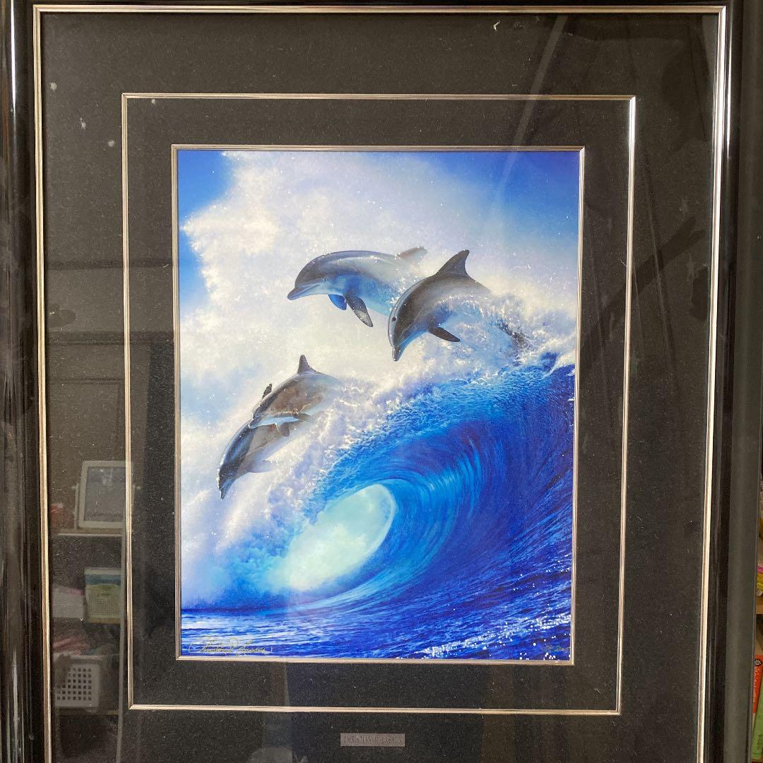 クリスチャンラッセン　イントゥーザブルー　版画　保証書あり