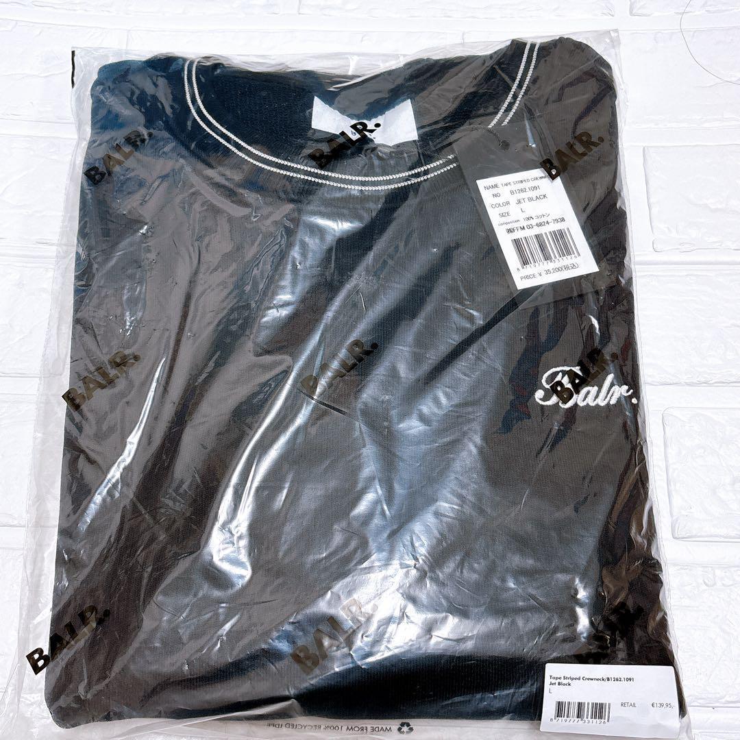 希少✨️ 定価3.5万❣️新品✈️BALR.トレーナー 黒 クルーネック 刺繍