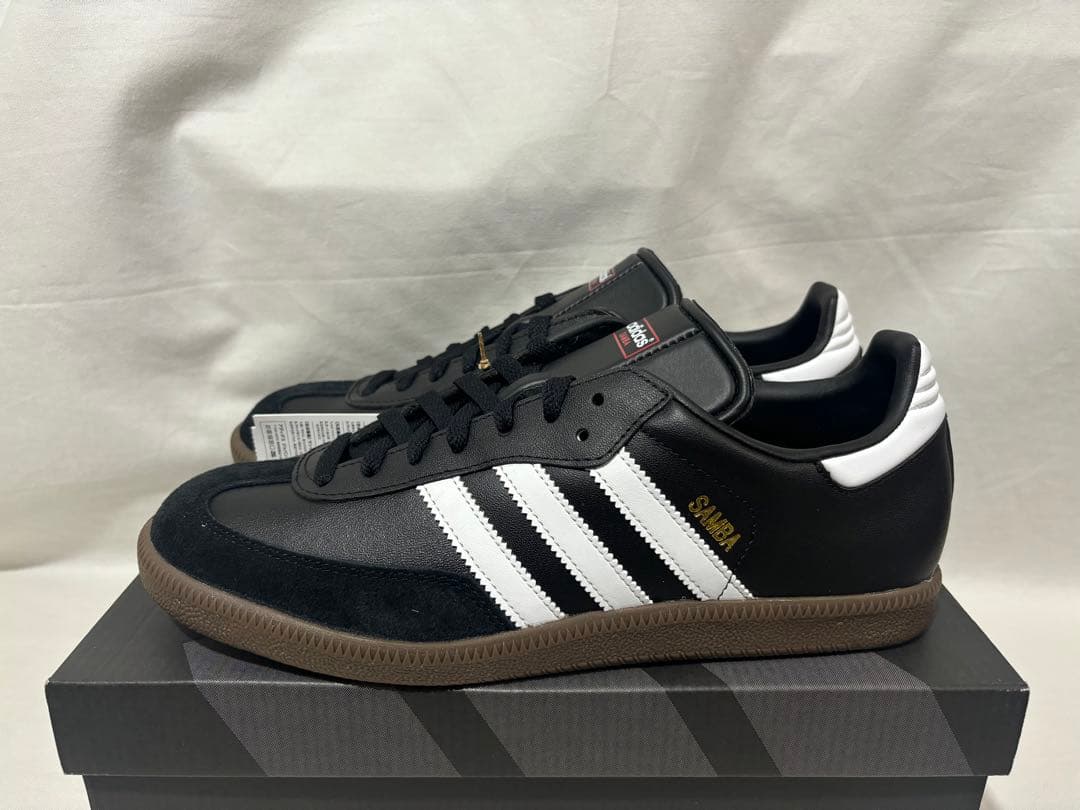 adidas samba leather black 27.5 サンバ レザー
