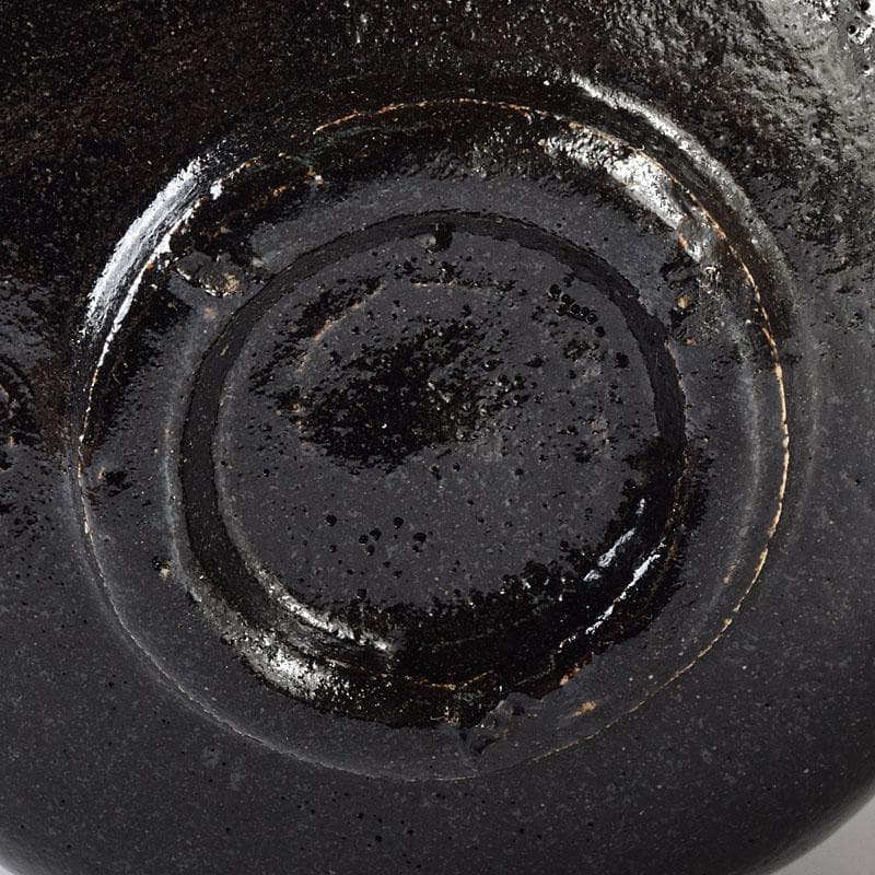 HCM　茶道具　伊東陶山造　黒楽筒茶碗　共布共箱　V　R8149