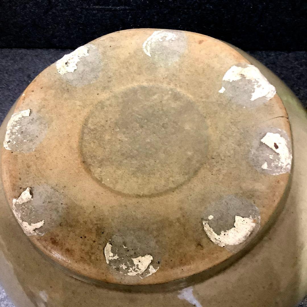 黄瀬戸　こね鉢・水鉢・花鉢・めだか鉢**昭和レトロ**