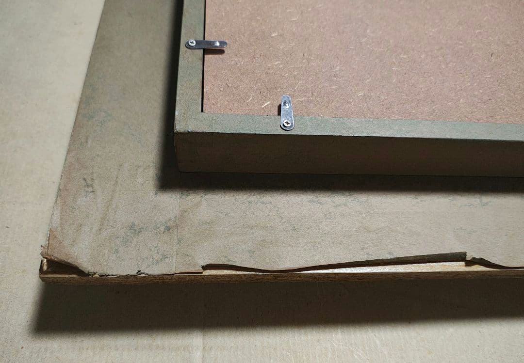 ​大型 F30号 木製額縁 油彩 風景画 温泉街 湯治場 レトロ アンティーク