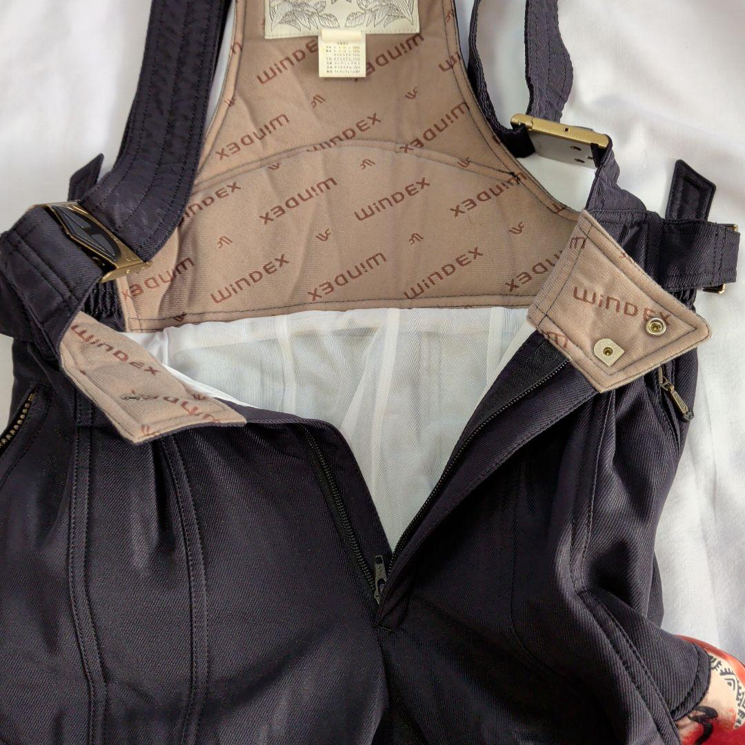 【WINDEX・ウインデックス】スキーウェア ブラック✕レッド ２点セット