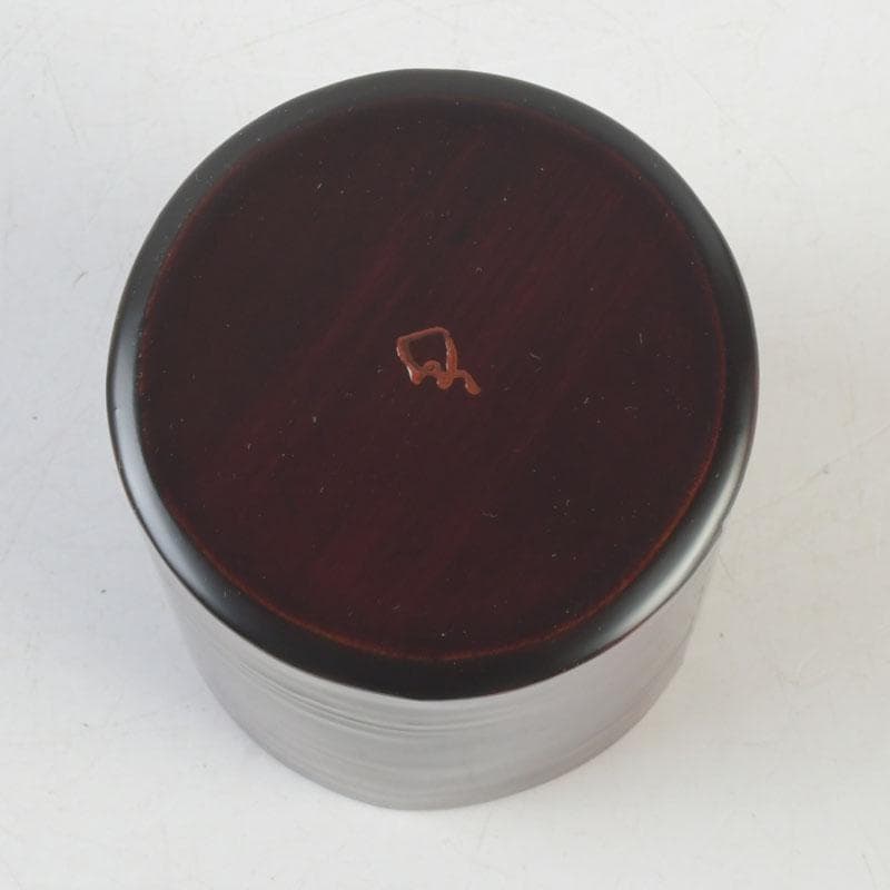 茶道具　塗師　手塚隆作　桧小筒　金輪寺棗　共布共箱　V　9895