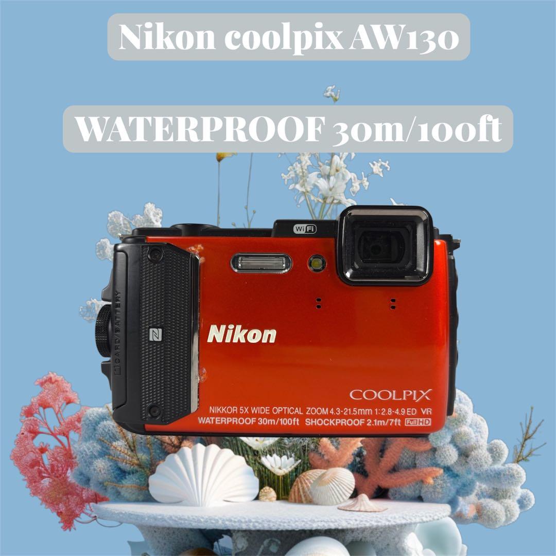 Nikon coolpix AW130 防水カメラ外品充電器付き