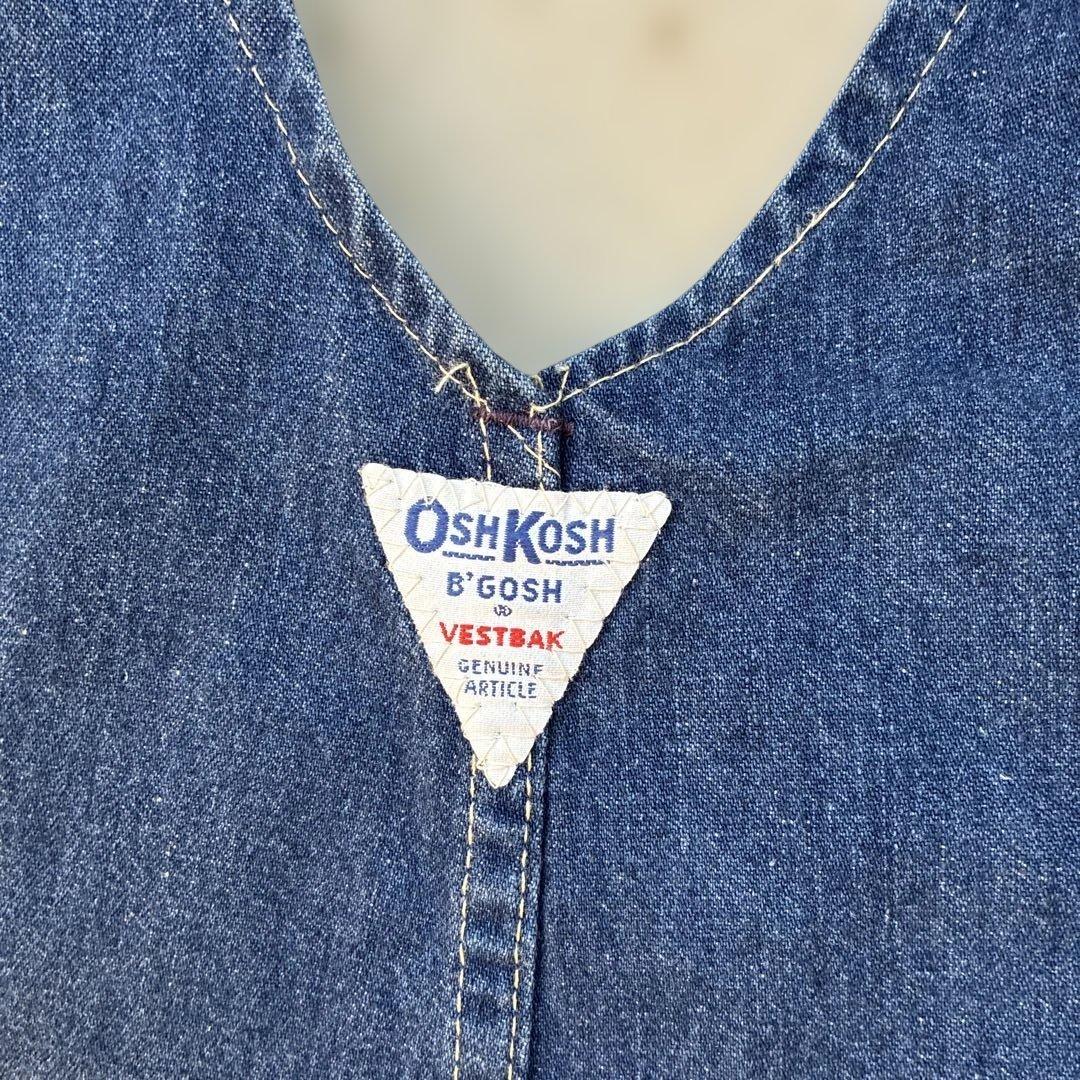 オーバーオール　オシュコシュ　アメリカ製USA70s インディゴブルーデニム古着