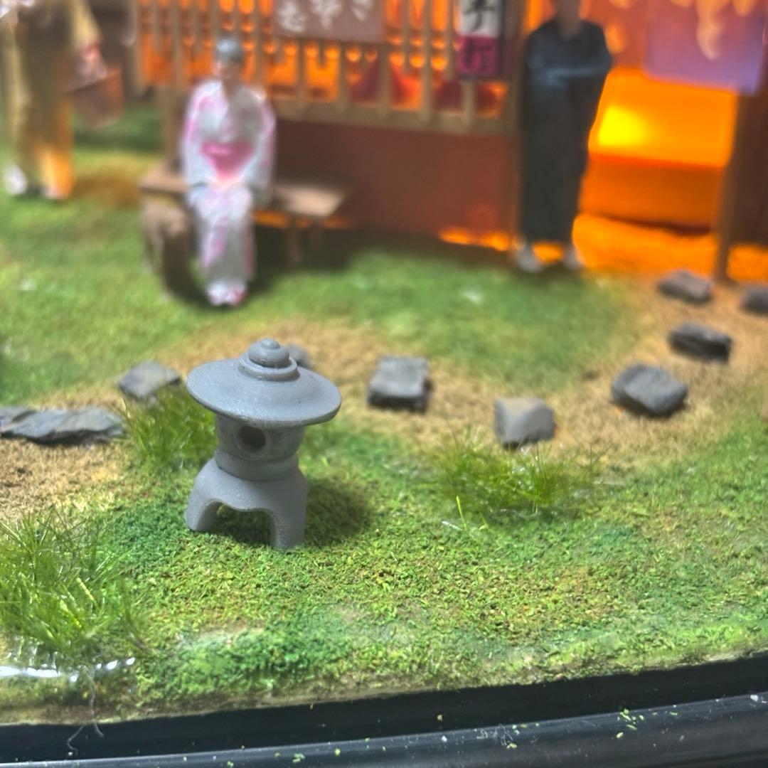 ウミさん専用マイクロエース　風物詩　そば屋　完成品　ジオラマ