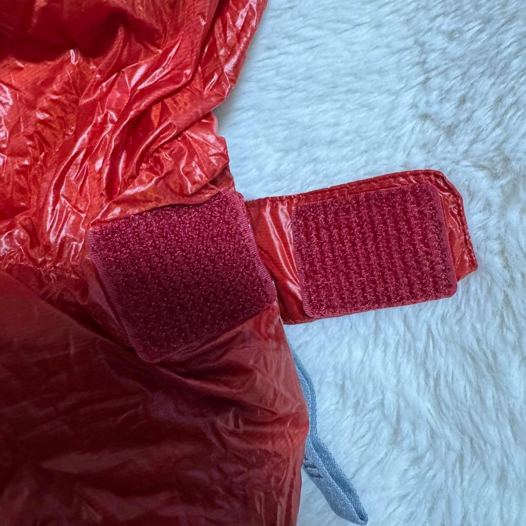 極美品モンベル800FP ダウンハガー800 #3 R/ZIPシュラフ　レッド