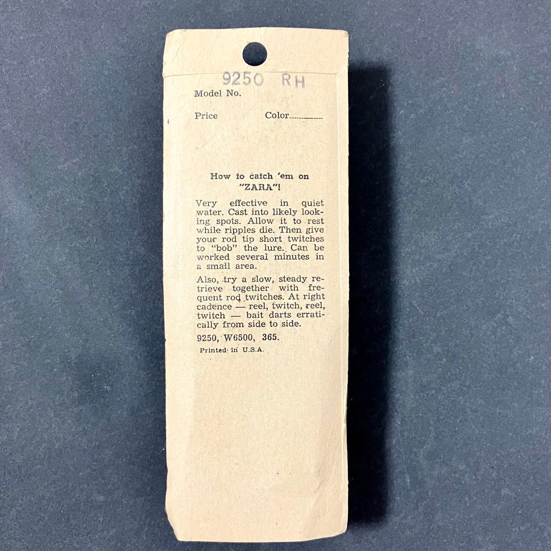 新品未開封　ヘドン バナナザラ 赤頭RH　1970年〜 HEDDON ZARA