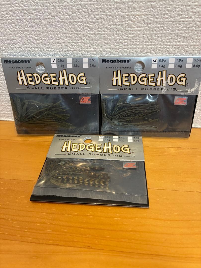 【廃盤】　メガバス　★レア★ ヘッジホッグスモールラバージグ　15個セット