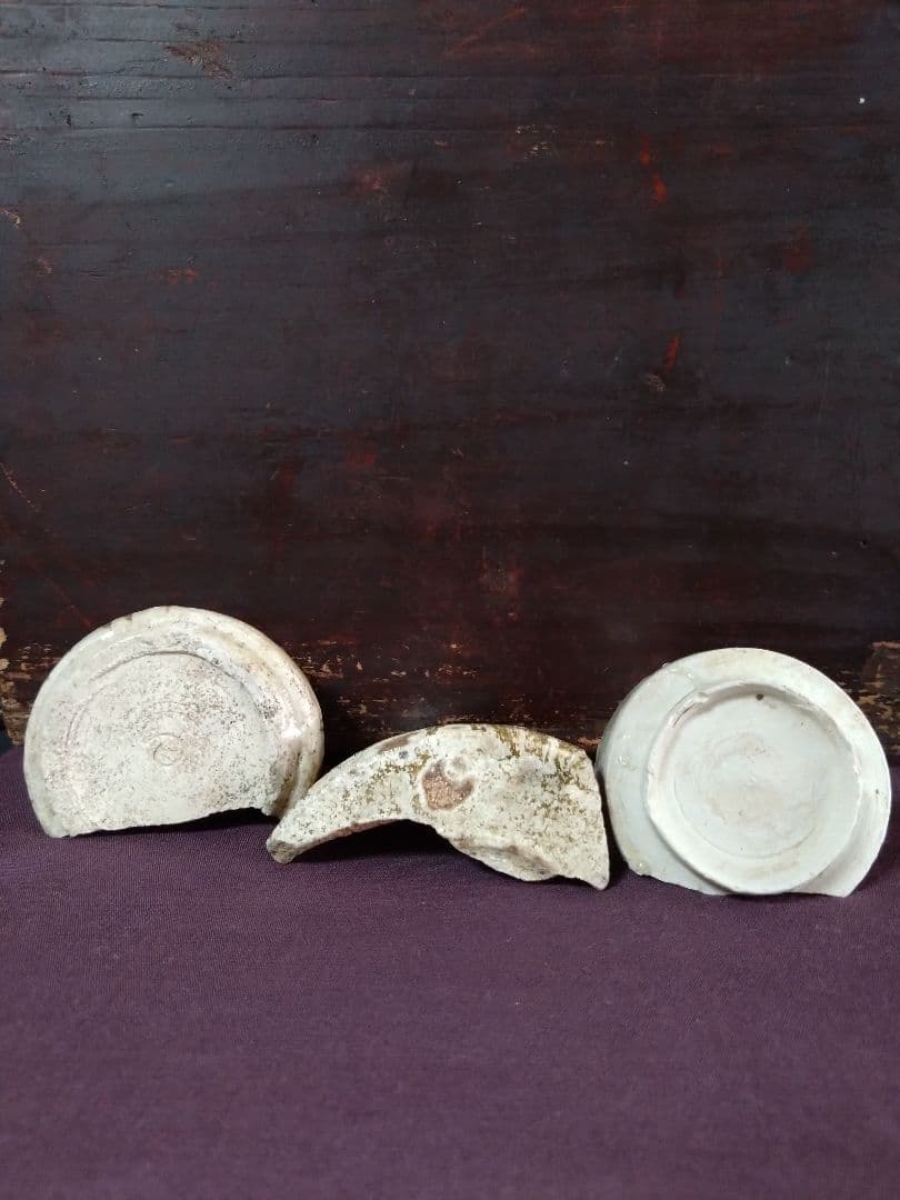 美濃 青織部 志野織部 黄瀬戸 筒向付 陶片