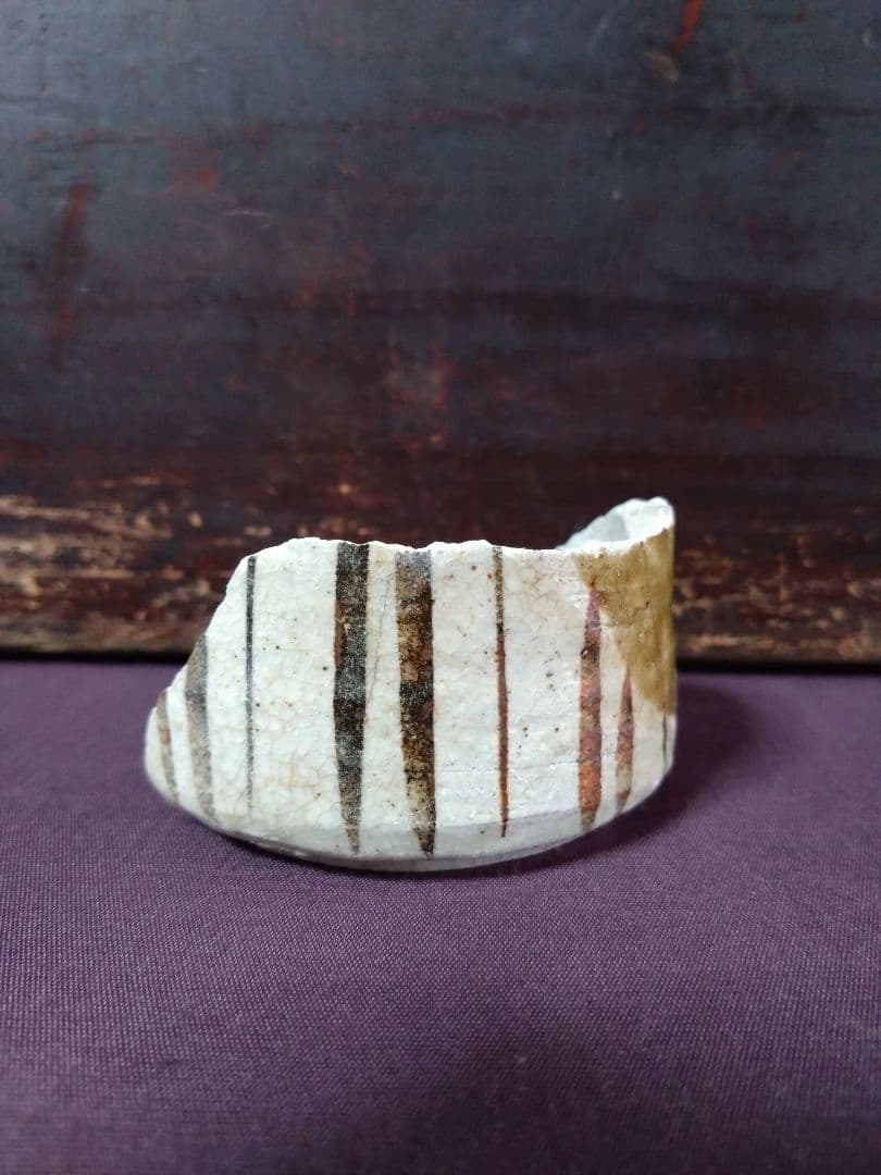 美濃 青織部 志野織部 黄瀬戸 筒向付 陶片